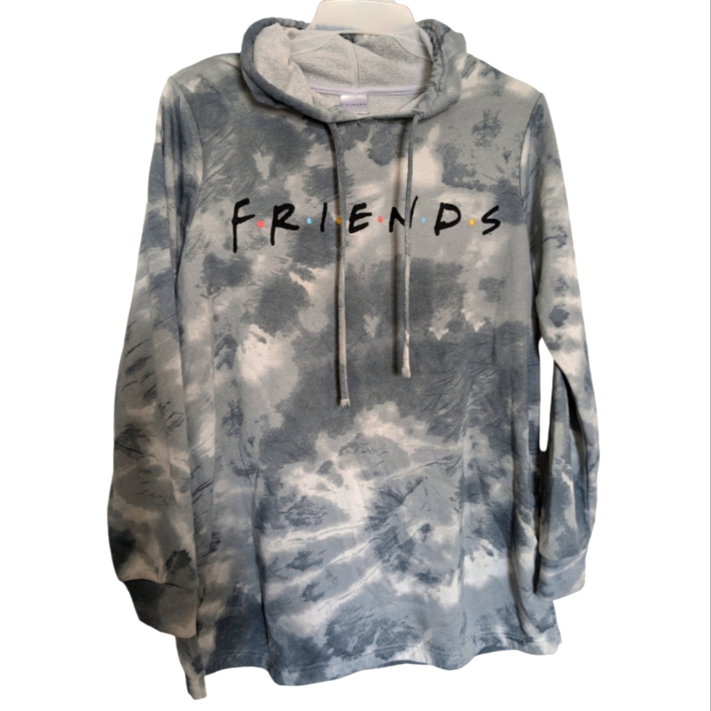 Friends : Hoodie blue / Gray and White size: 1X/1TG